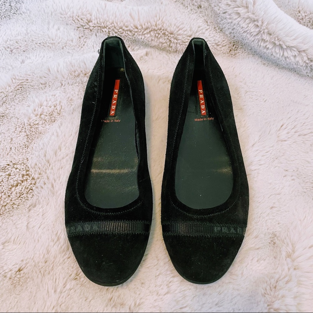Prada Suede Ballet Flats